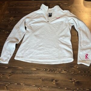 The North Face White Fleece Quarter-Zip Pullover